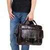 Men's briefcase 100% genuine leather business large capacity handbag waterproof