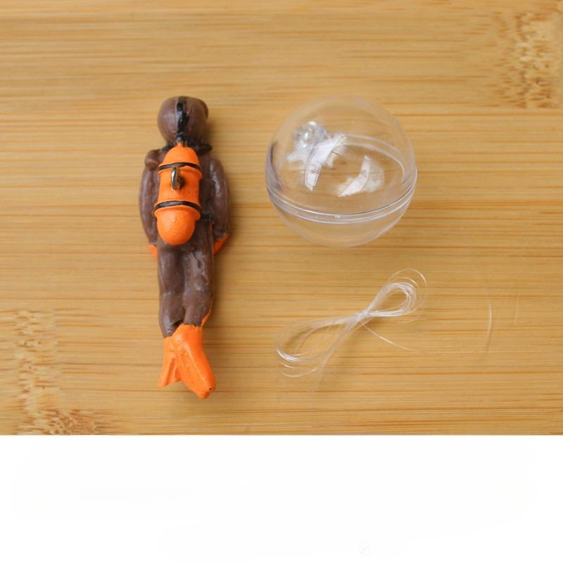 1Pc New Resin Floating Diver Fish Tank Floating Decoration Under Ornament Underwater Set Underwater World Small Floating Ball