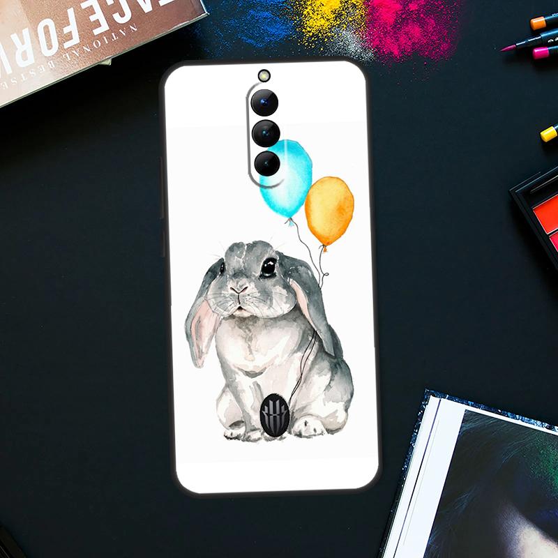 Cute Bunny Rabbit Case For ZTE Nubia Red Magic 9 Pro Plus RedMagic 8 8S Pro Plus 6 7 6S 7S Pro 5G 5S 6R Cover