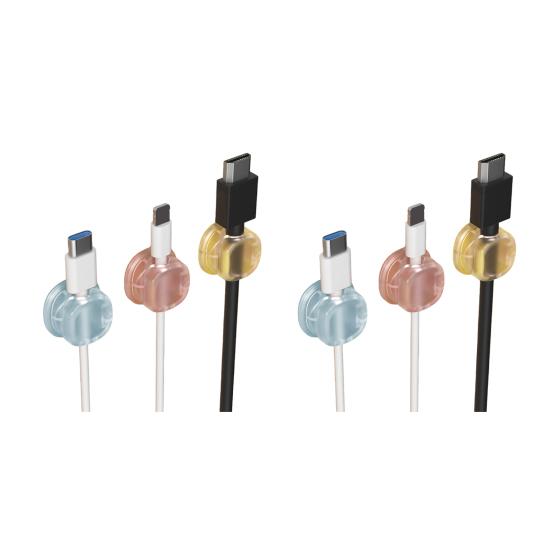 Magnetisk Kabelholder Selvklebende Kabelorganisator Enkel Installasjon Kabelklemme med Fjær for Skrivebord Hjemmekontor Bil