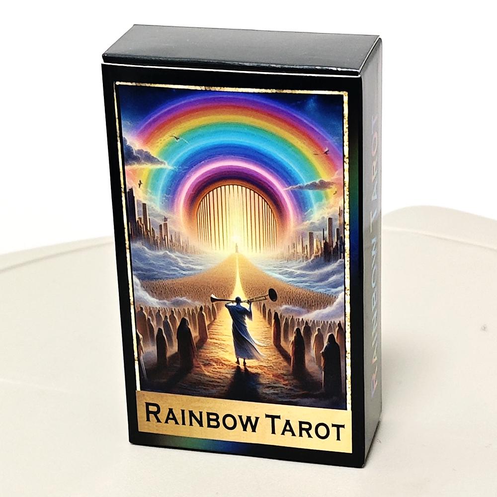 10.3*6cm Rainbow Tarot Deck 78 Colorful Tarot Oracle Cards Illustration Divination Wisdom Oracle Cards RWS System for Beginners