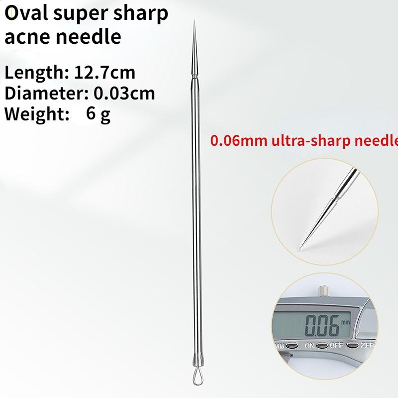 

No. 5 Cell Acne Blackhead Clip Tweezers Ultra-fine Scraping and Closing Artifact Acne Needle Beauty Salon Special Tool