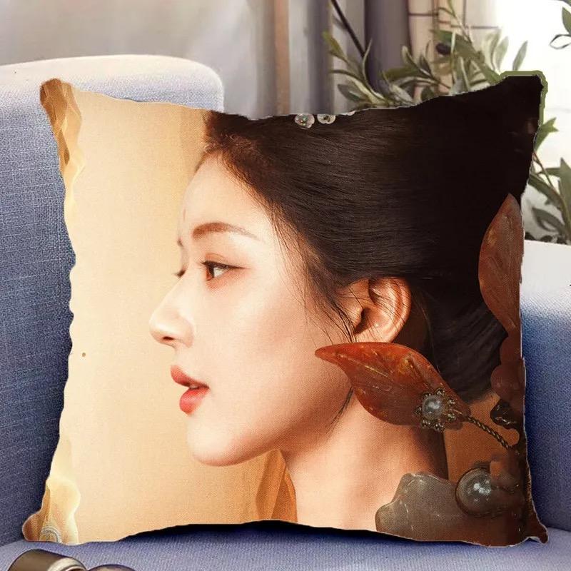 Zhao Lusi Liu Yuning Poster Double-side Printing Pillowcase TV The Story of Pearl Girl Drama Stills Home Decor Cushion Cover