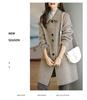 2026 Women's Petite Plus Woolen Coat - Autumn/Winter, Thickened, Slimming, Korean Style, Mid-Length Overcoat