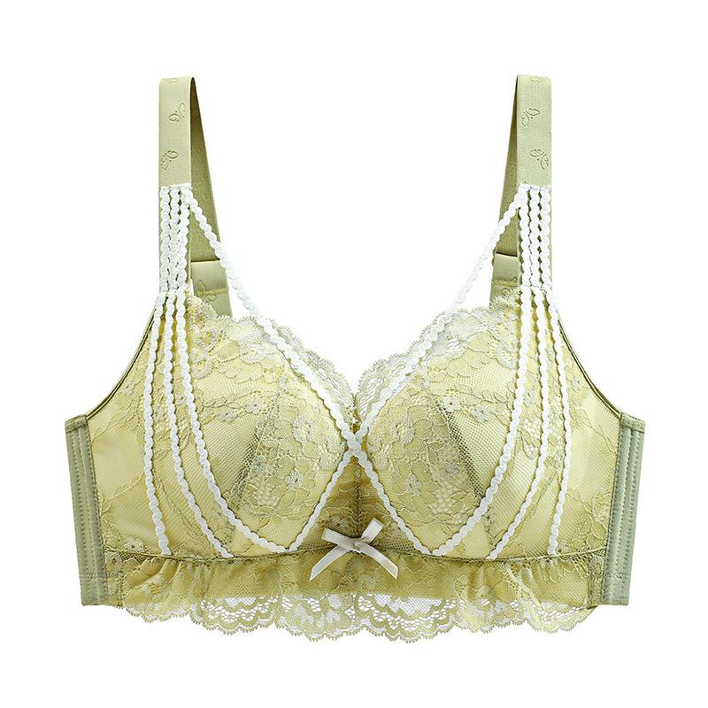 Adjustable Underwear for Women's Gathering Anti Sagging Summer Bra Thin Full Cup Plus Size Bra