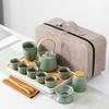 Shangqi Ge Kiln Xishi Pot 10-Piece Travel Tea Set
