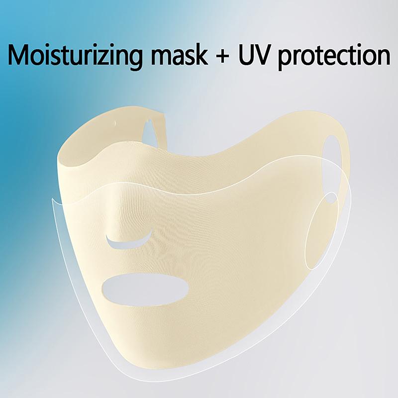 1Pc For Men Summer For Women Silk Scarf Sun Uv Protection Ice Silk Face Scarf Sunscreen Mask Anti-Uv Face Cover Sunscreen Veil