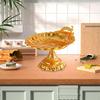 Fruit Plate Cupcake Stand Dish Food Desserts Organizer Round Snack Tray Serving for Home Living