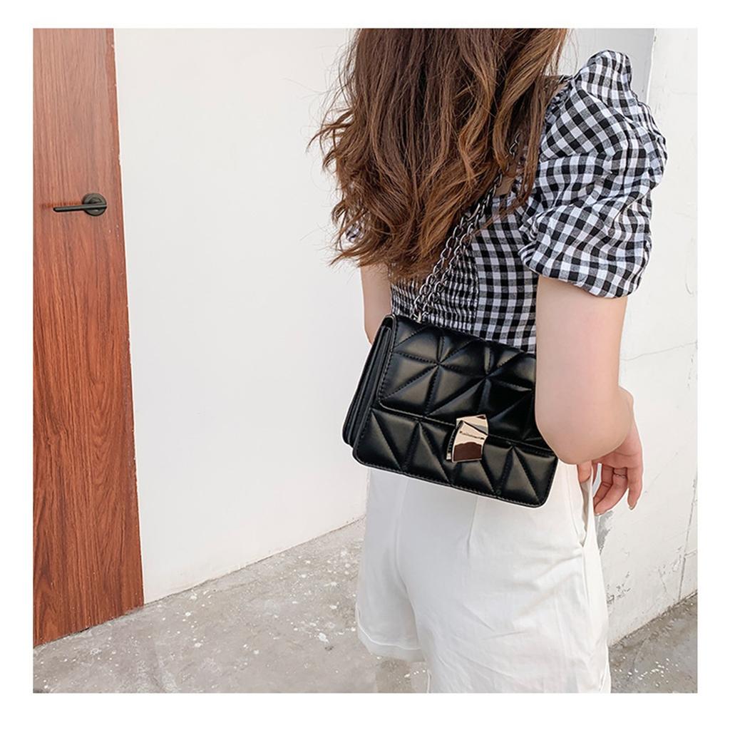 Diamond Chain Shoulder Bag Women's Bag Small Square Bag Temperament Lady Small Fragrance Style Bag Trendy Goddess Small Bag