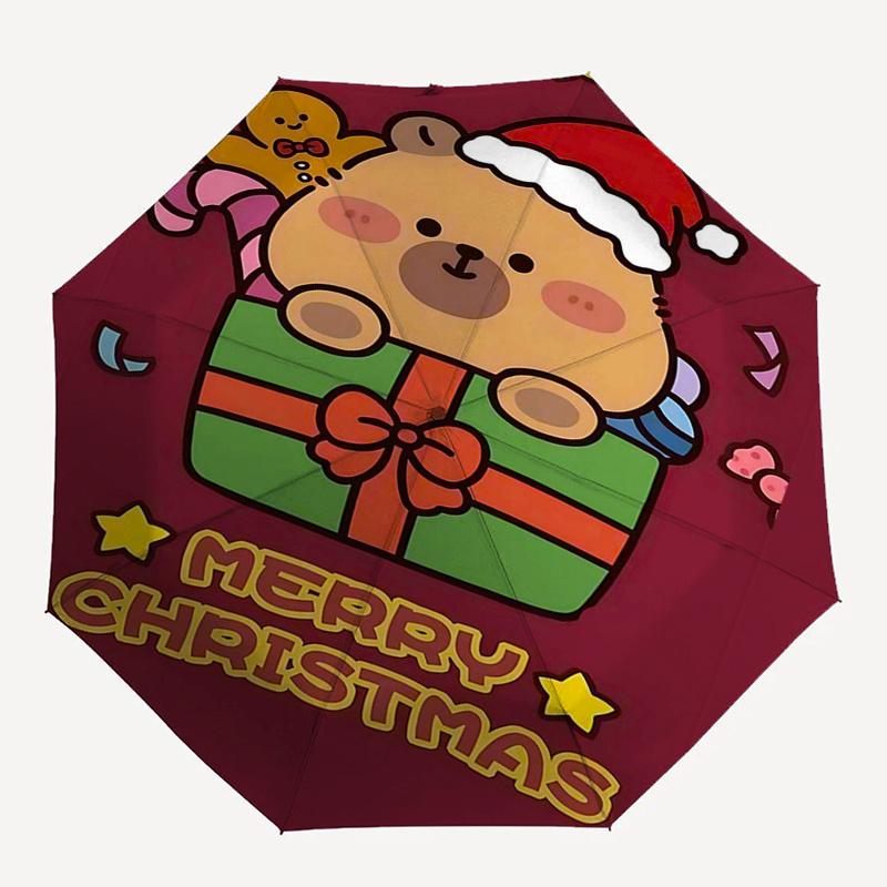 Reiseregenschirm mit Capybara-Motiv - 8 Rippen, Automatisches Öffnen und Schließen, Tragbares faltbares Design, Kompakter und stilvoller Schirm für unterwegs