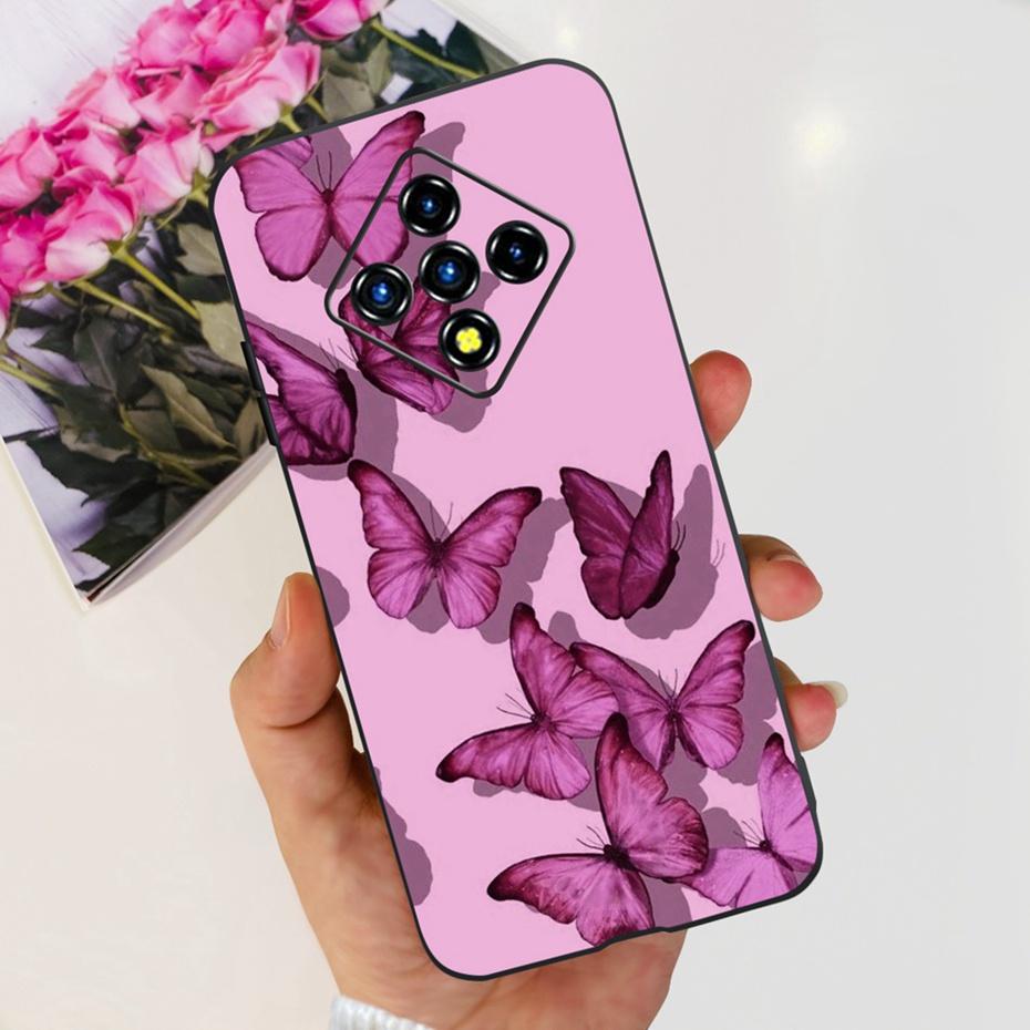 Lovely Painted Case For Infinix Zero 8 8i X687 X687B Soft TPU Back Cover For Infinix Zero8 Zero8i Black Silicon Phone Cases