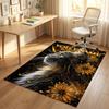 Cat Theme Crystal Velvet Rug Personalized Custom Name Text Soft Floor Mat Home Decor