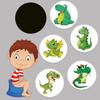 5pcs Cartoon Pee Target Pot Stickers Children's Stickers Color Changing Thermal Stickers Potty Training Stickers For Kids Boys