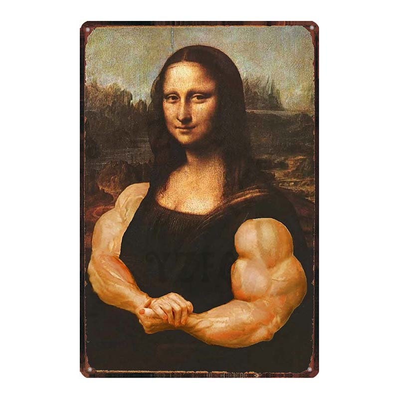 YZFQSegno di Latta Metallico Divertente e Allegro Piatto da Viaggio Retrò Per Parete Bar Caffetteria Soggiorno Decorazione Artigianale per la Casa DU-7983B