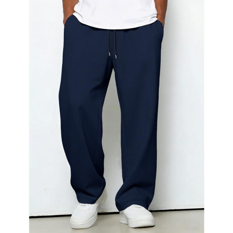 New Four Seasons Solid Color Rope Trousers Loose Casual Comfortable Sports Straight Pants