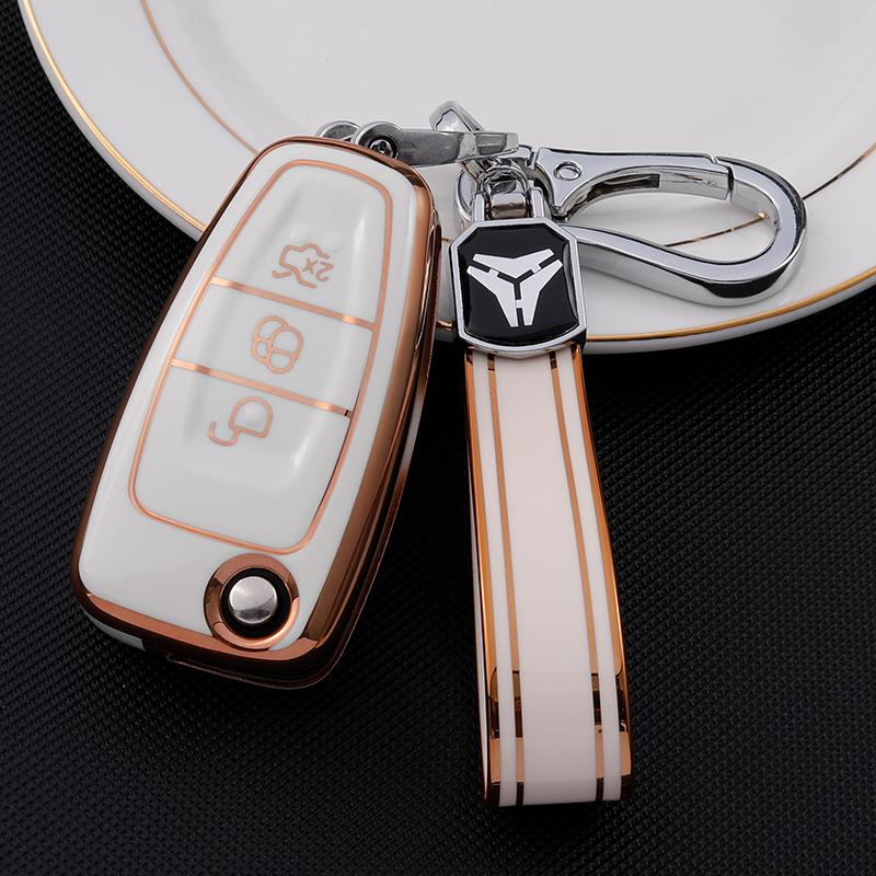 

TPU Автомобиль Складной ключ Чехол Чехол Сумка Брелок для Ford Focus C-Max S-Max Galaxy Mondeo Ranger Transit Tourneo Пользовательские аксессуары для защиты