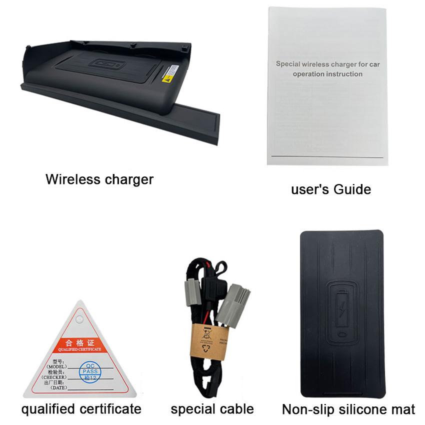 

Подходит для Land Rover Discovery 5 2016 ~ 2020 2021 2025 Автомобильное беспроводное зарядное устройство QI Зарядная пластина Держатель мобильного телефона Аксессуары