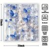 Blue Butterfly Theme Shower Curtain - Waterproof, 12 Hooks, Suitable For Home/Hotel, Machine Washable, One Piece