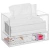Transparent Acrylic Tissue Storage Box Eyelash Extension Cosmetic Storage Box with Drawer