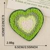 Chenille Heart & Flower Embroidery Patch with Adhesive Backing