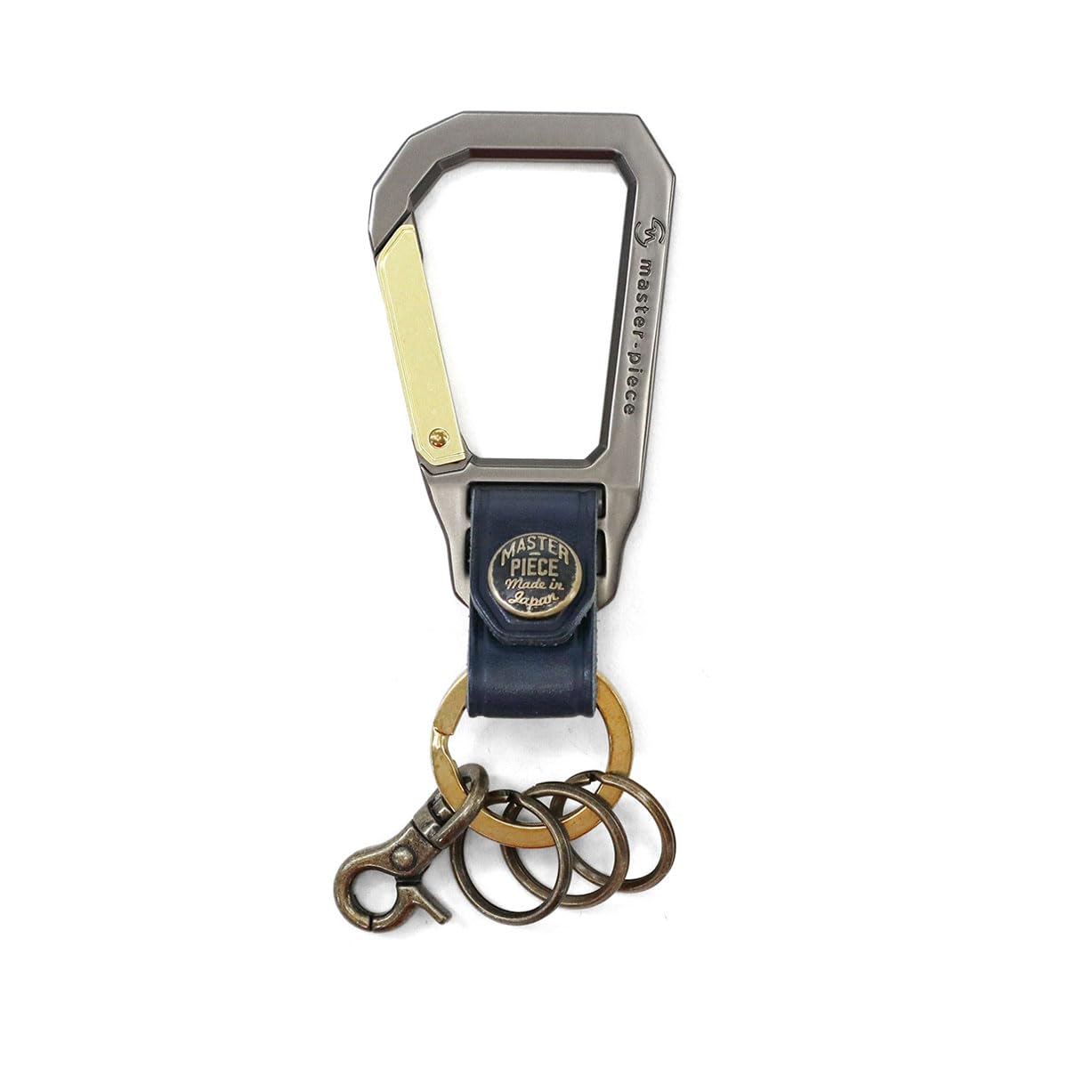 

Keychain CARABINER Navy One Size [Masterpiece] Men s