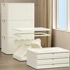 Super Large Capacity Storage Bin With Wheels Foldable Clothes Storage Box Bedroom Stackable Durable Clothing Organizer Box