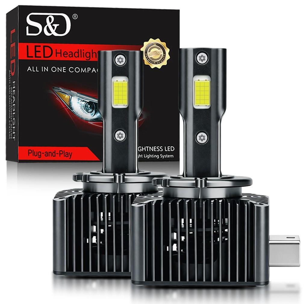 2 Stück 60000Lm 130W D1S D3S D2S D4S LED-Scheinwerferlampen 6500K Weiß D1R D2R D3R D4R Auto Turbo Licht mit dualem Kupferrohr-Lampenkörper