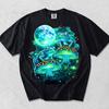 Psychedelic Frog Moon T-Shirt, Comfort Colors Tee, Magic Mushroom Graphic T Shirt, Goblincore Aesthetic, Vintage Retro Wildlife Toad Gift