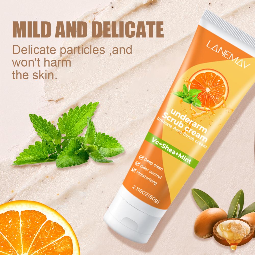 Underarm Scrub Cream-Hydrating and Exfoliating Scrub for Nourishing Essential Body Care-Suitable For All Skin Types,60g