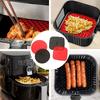 1pc Reusable Non-slip Silicone Air Fryer Mat Square Round Liners Air Fryer Basket Protector Pot Mat Kitchen Accessories Gadgets