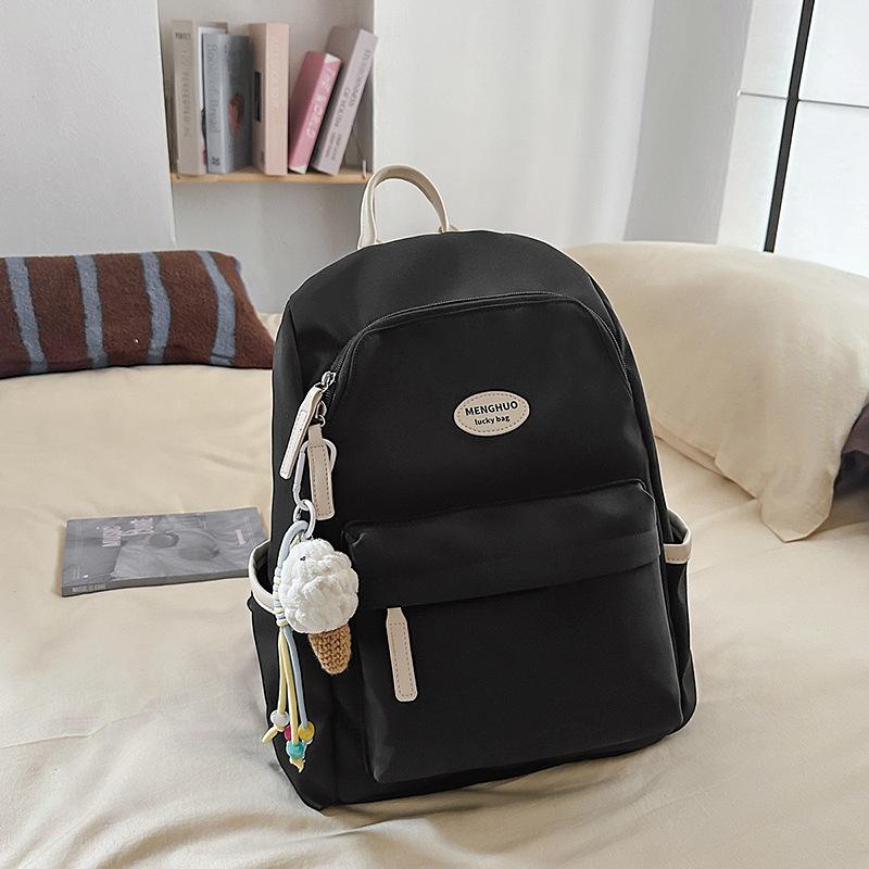 Backpack women 2025 new fashion and leisure junior high school students travel backpack simple versatile college bag tide