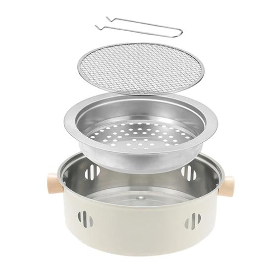 BBQ Charcoal Grill Stove with Grill And Net Easy-to-Clean Grilling Detachable Tea Making Combo