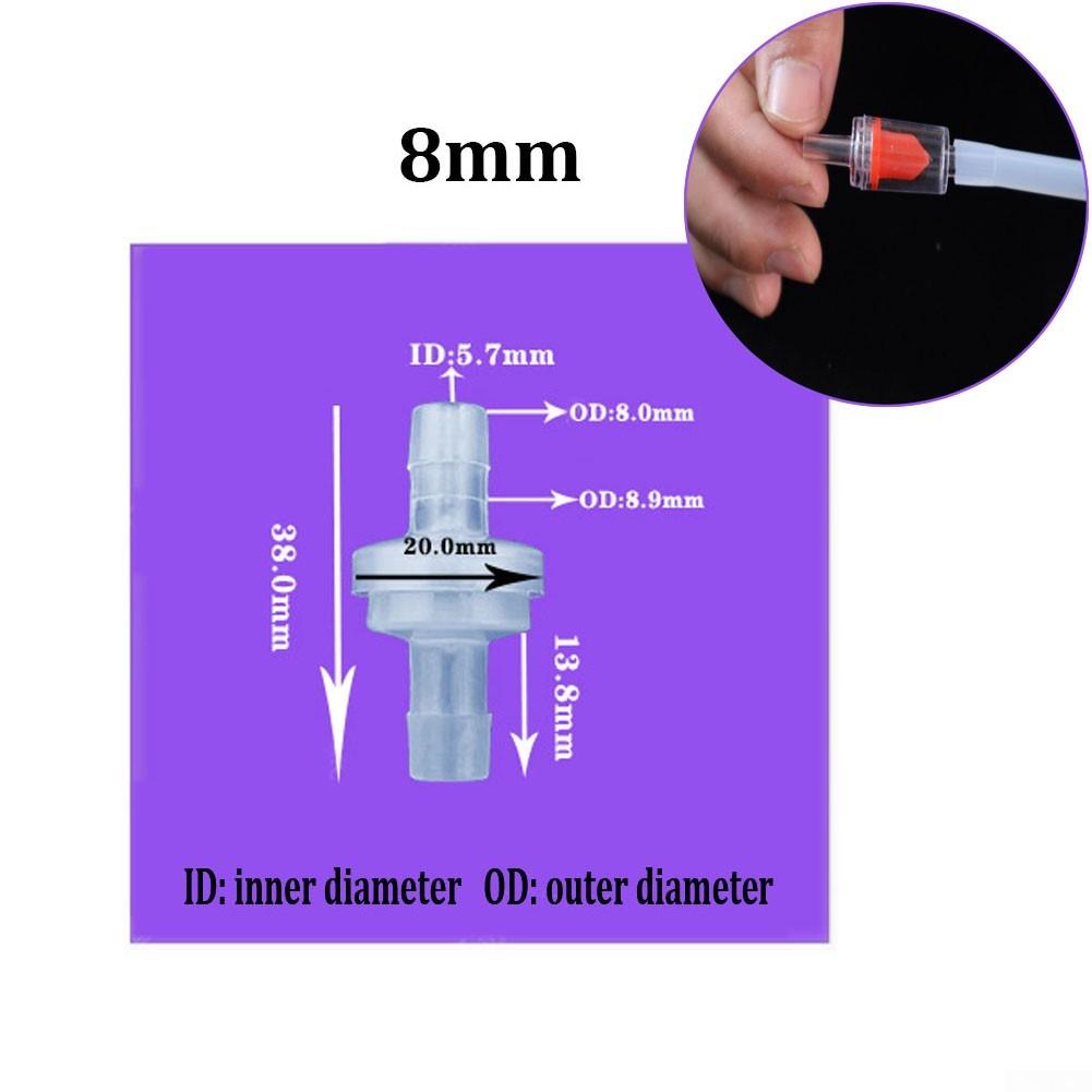 3-12mm Plastic One-WayValve Check Non-Return Valve Oil Gas Water  White Valve