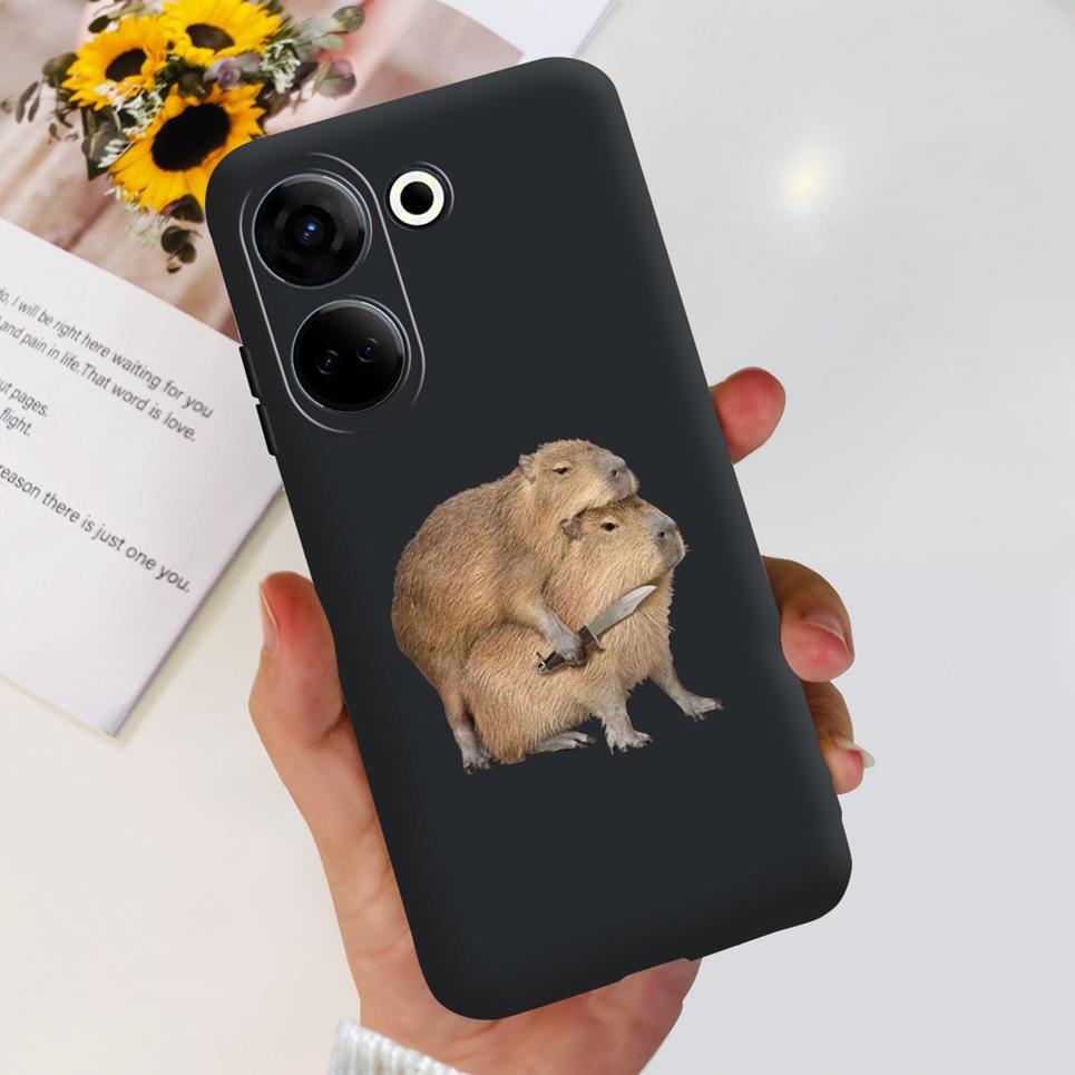 For Tecno Camon 20 Pro 4G 5G Case Cute Cat Cartoon Love Heart Liquid Silicone Shell For Tecno Camon 20 Premier Camon20 4G Funda