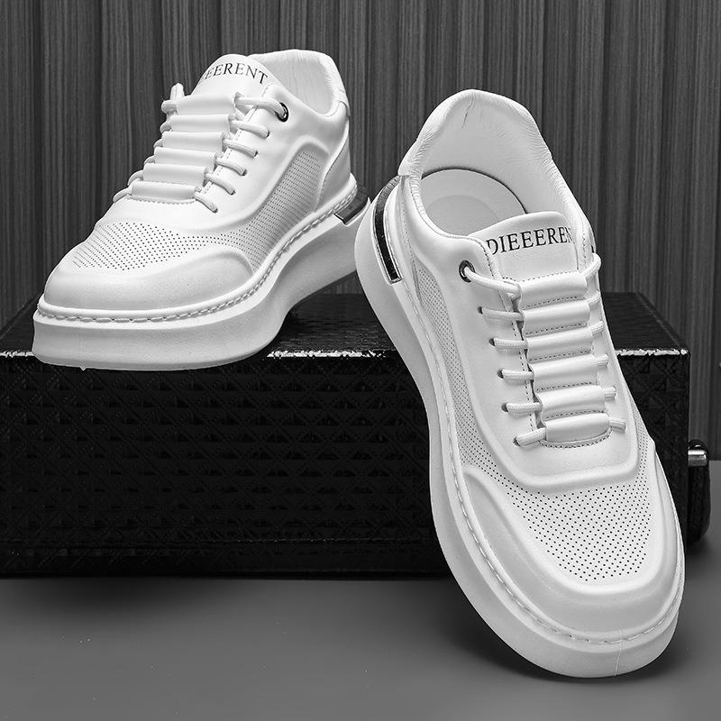 Men's shoes new breathable sports casual shoes trendy versatile thick sole heightening little white shoes dad trendy shoes casual