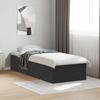 VidaXL Bed Frames Without Mattress Black 75x190 Cm Engineered Wood 841987
