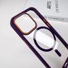iPhone 16 Pro Max Color Block Magnetic Case for Apple 14/13/12 - Transparent, Drop-Proof, Protective Acrylic Cover