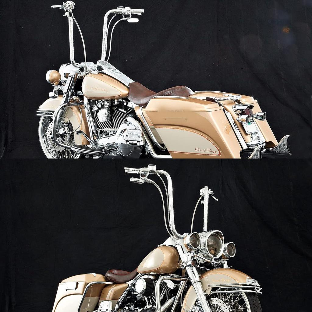 Chrome Oval Shape Motorcycle Mirrors,Upgrade Rearview Motorcycle Mirrors Compatible with Harley Road King Softail Street Glide Electra Dyna And More