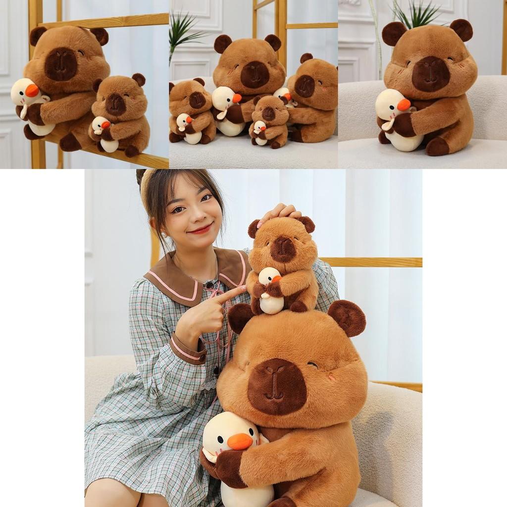 Adorable Soft Plush Capybara Doll For Kids Cute Cartoon Yellow Duck Design