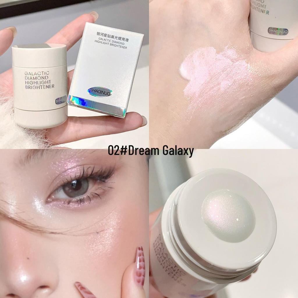 SHAQINUO Galaxy Diamond Liquid Highlighter: Shimmering Glitter for Face and Clavicle - Women's Beauty Essential.
