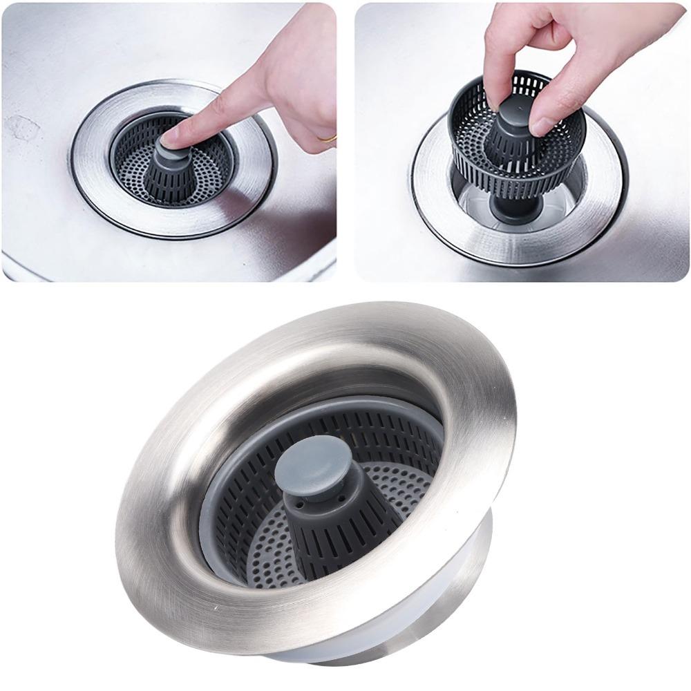 Anti Clogging Kitchen Sink Drain Strainer Stainless Steel Sink Drain Strainer Basket Kitchen