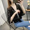Hollow Out Chiffon Cardigan Sunscreen Jacket for Summer Paired with Lace Thin Outerwear Women's Shawl