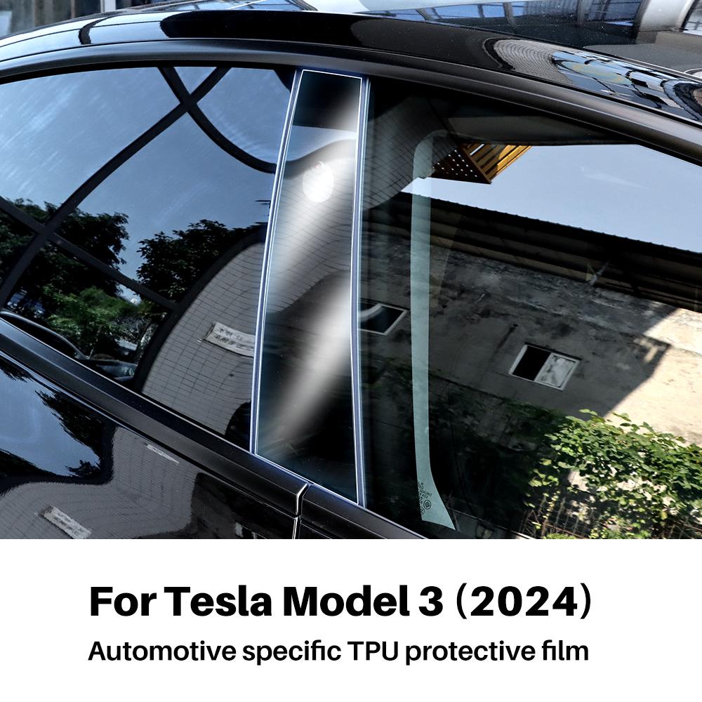 

TPU Middle Column Film For Tesla Model 3 Highland 2024 2025 Car Accessories Protective Film B-pillar Scratch Proof Car PPF Film