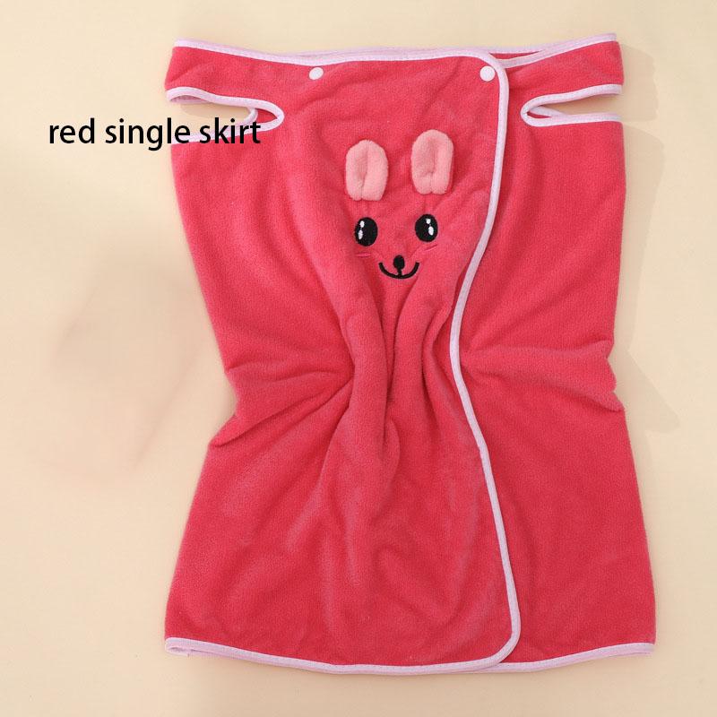 Kinder Süßes Cartoon Badetuch Verliert Keine Haare Korallenvlies Saugfähig Schlinge Hausbadrock Schwimmbadetuch