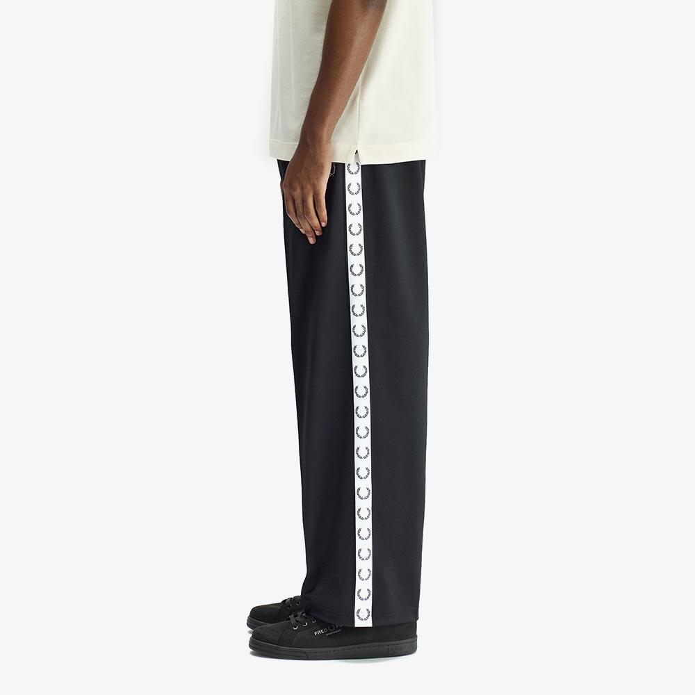 FRED PERRY [Sport] Wide Leg Tape Track Pants - Black Afpm2617171-102