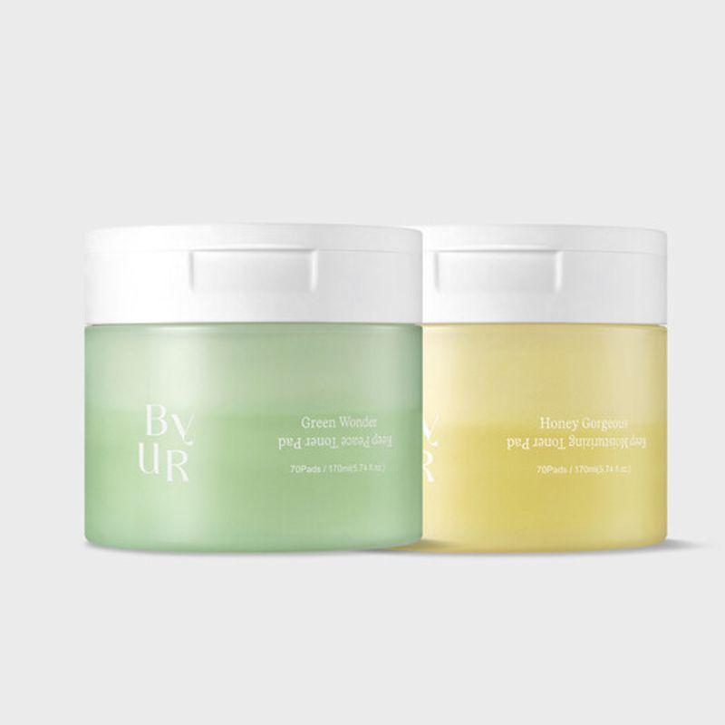 Green Wonder Keep Peace & Honey Gorgeous Keep Moisturizing Toner Pad Set (140 Sheets)