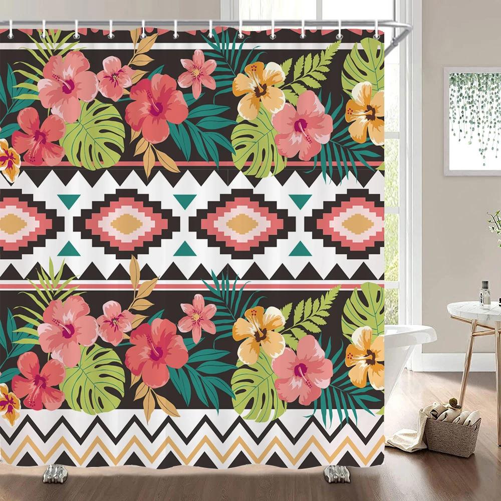 Colorful Bohemian Shower Curtain Boho Polyester Fabric Bath Curtain for Bathroom Curtain Decor Shower Curtains Cortina Ducha