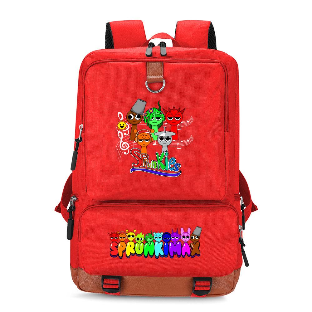 Srunki Backpack Multifunctional Large Capacity Business Backpack Lightweight Burden Reduction Primary and Secondary School Student Bag