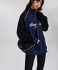 Half Moon Nylon Crossbody Bag - Black