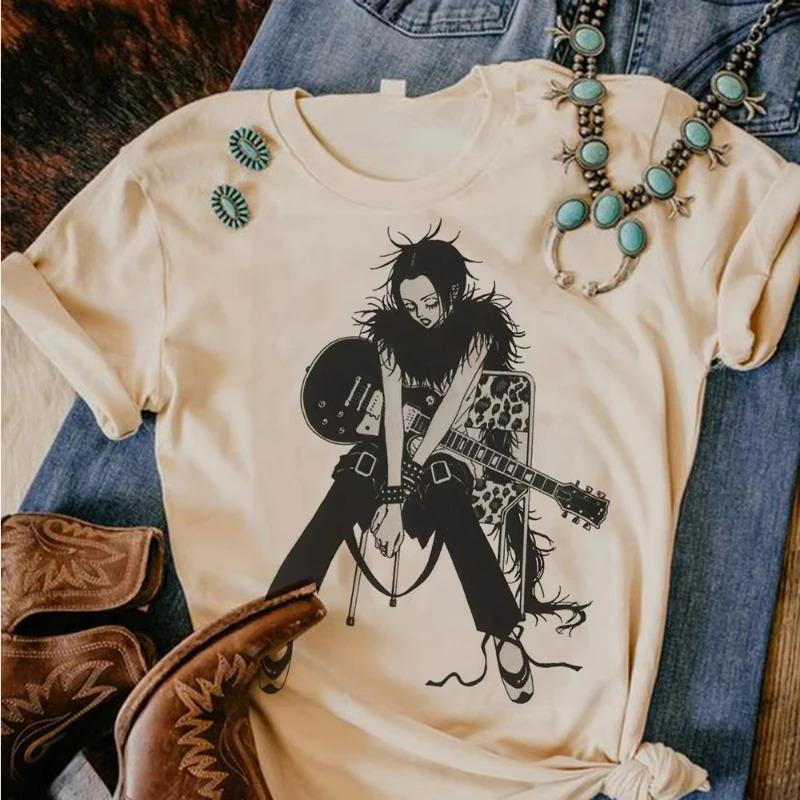 2026 Anime Nana Osaki Print T-shirts Men's Women's Short Sleeve Cotton Casual T-shirt Oversize Harajuku Streetwear Clothes for Teens